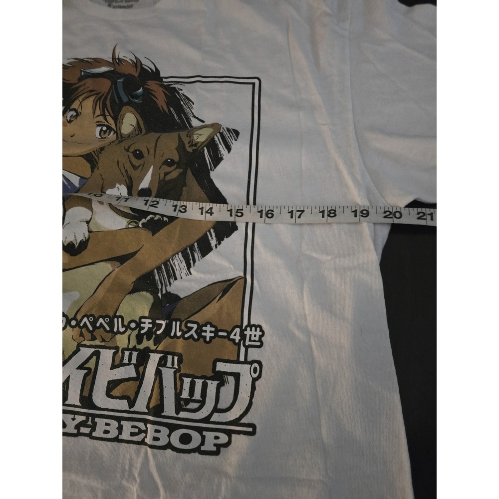 Cowboy Bebop Edward Ein Anime Graphic Tee White Mens Large Sunrise Funimation - Picture 2 of 5
